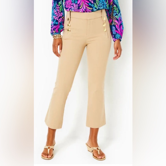 Lilly Pulitzer Pants - NWT Lily Pulitzer cropped stretch pants. Size 16